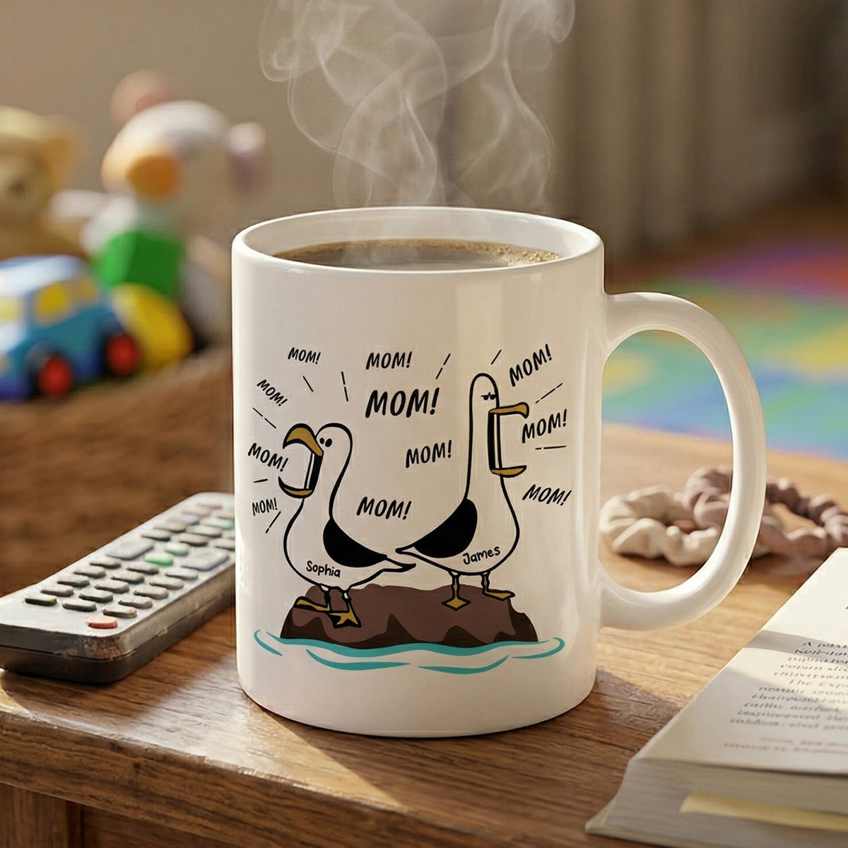 Seagull Mom Mom Mom Custom Name - Personalized Mug - Funny Mother's Day Gift For Mom