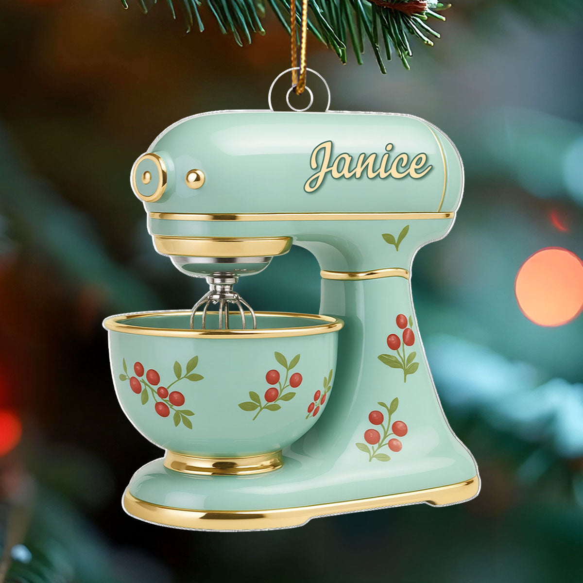 Baking With Love in Every Bowl – Personalized Acrylic Ornament – Sweet Gift for Home Bakers, Mom, Wife