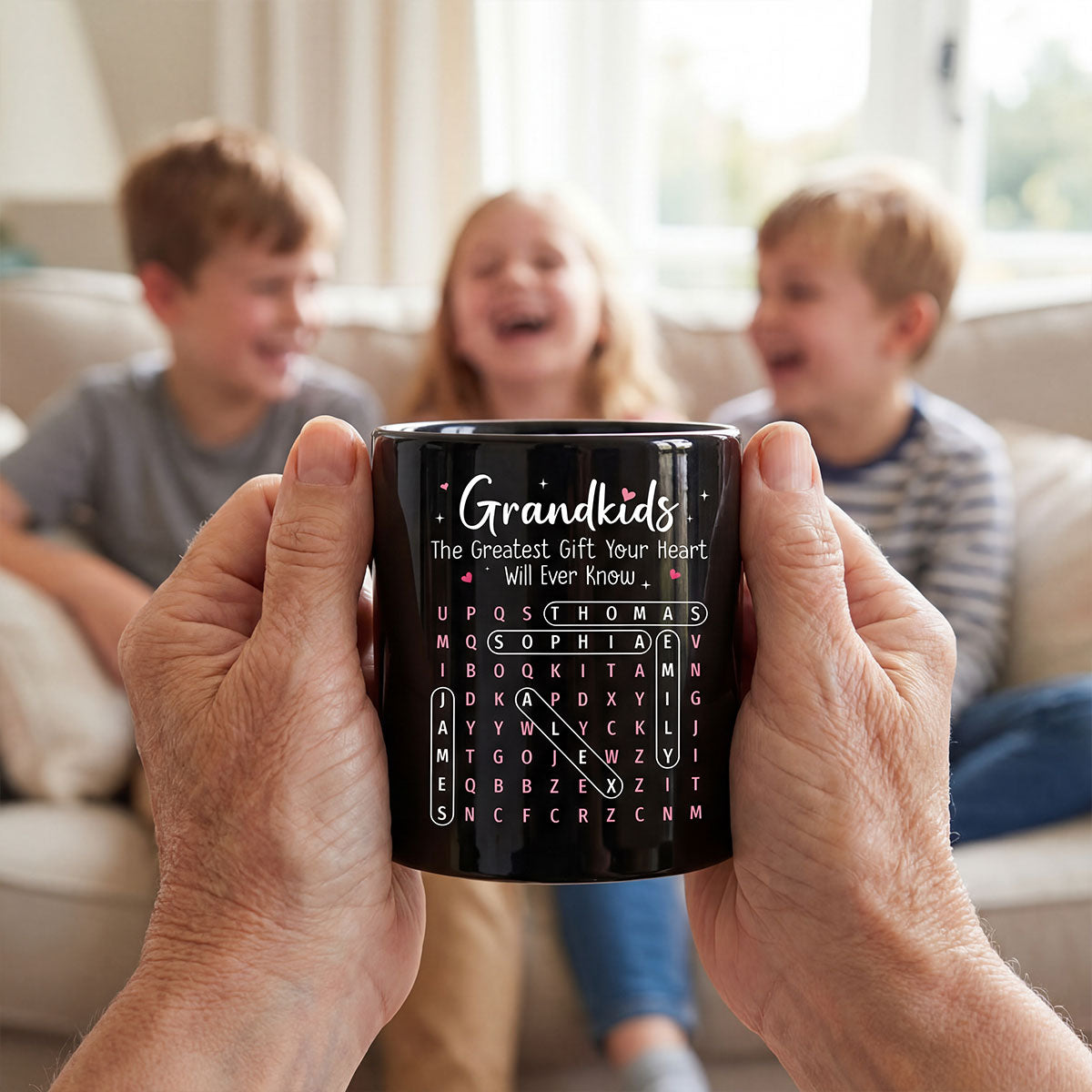 The Greatest Gift You Ever Know Word Search Puzzle Art - Personalized Mug - Gift For Grandma