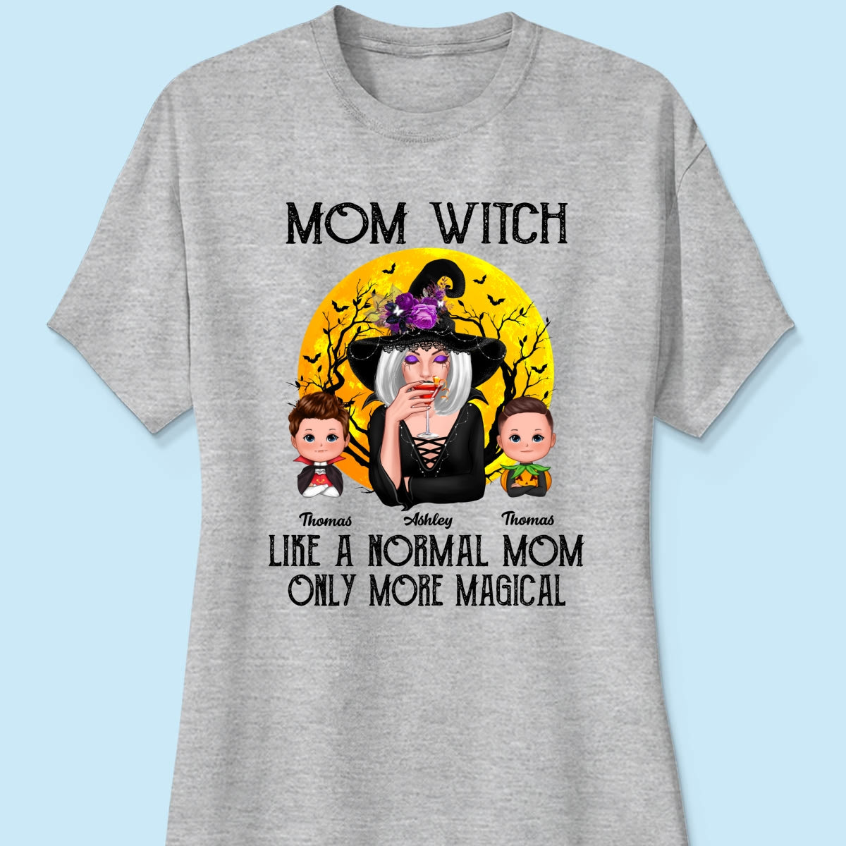 Mom Witch Like Normal Mom More Magical Halloween Personalized Shirt