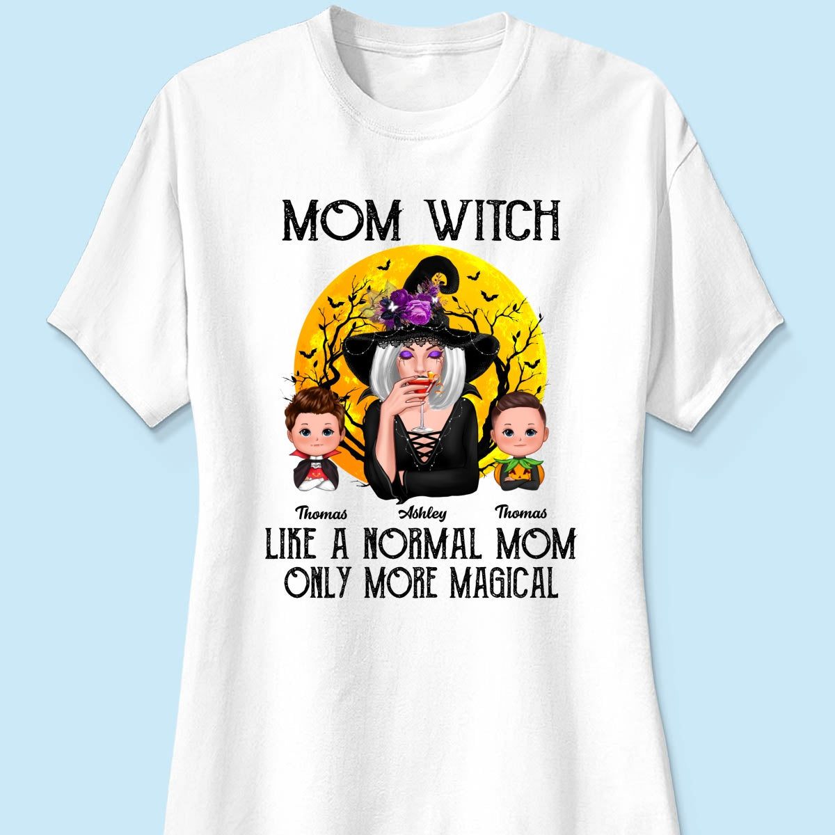 Mom Witch Like Normal Mom More Magical Halloween Personalized Shirt