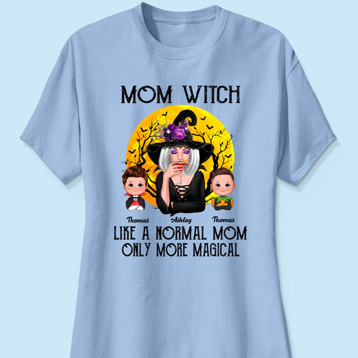 Mom Witch Like Normal Mom More Magical Halloween Personalized Shirt