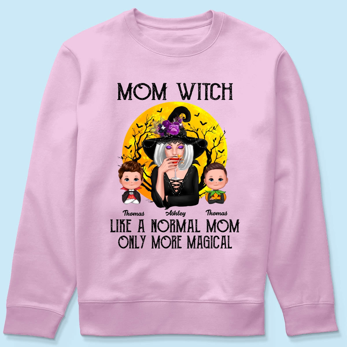 Mom Witch Like Normal Mom More Magical Halloween Personalized Shirt