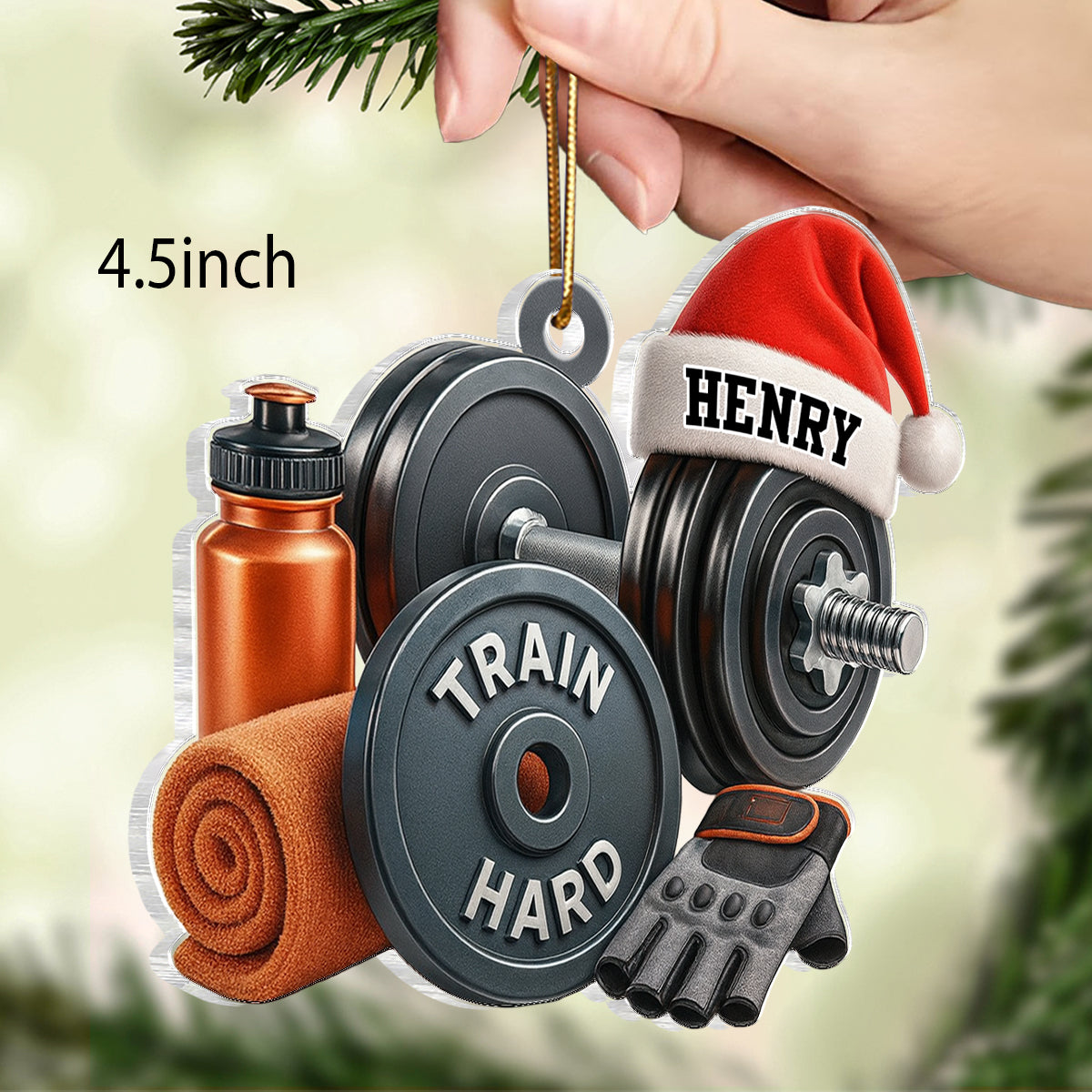 Stronger Every Single Day – Personalized Acrylic Ornament – Motivational Gift for Gym Lovers