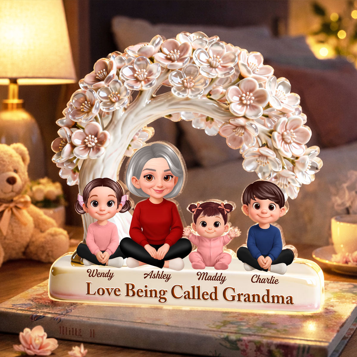 Love Being Called Grandma - Personalized Acrylic Block Plaque - Mother's Day Gift for Grandma, Mom, Wife