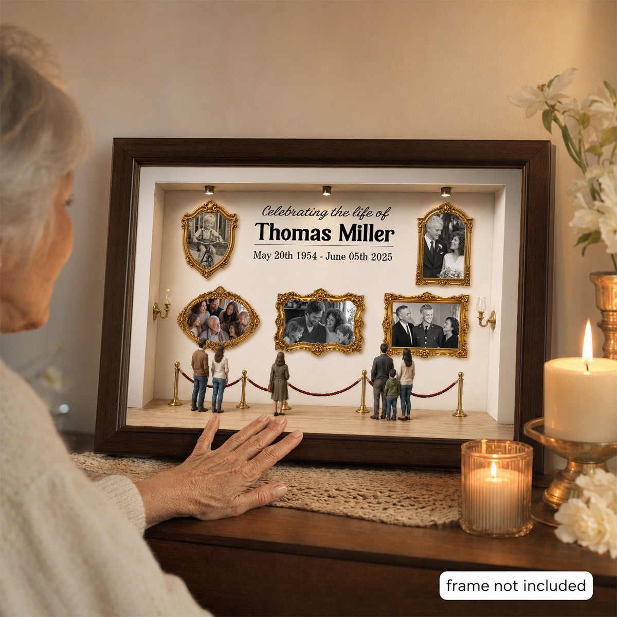 Celebrating The Life Of A Loved One 3D Museum - Personalized Poster - Memorial Sympathy Gift Remembrance Keepsake