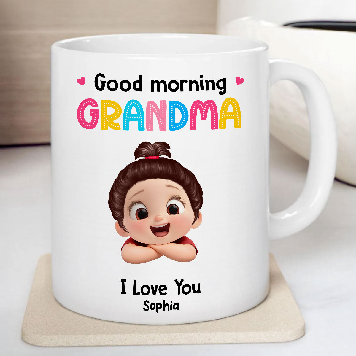 Good Morning Grandma Mom We Love You - Personalized Mug - Heartfelt Mother's Day Gift for Grandma, Mom