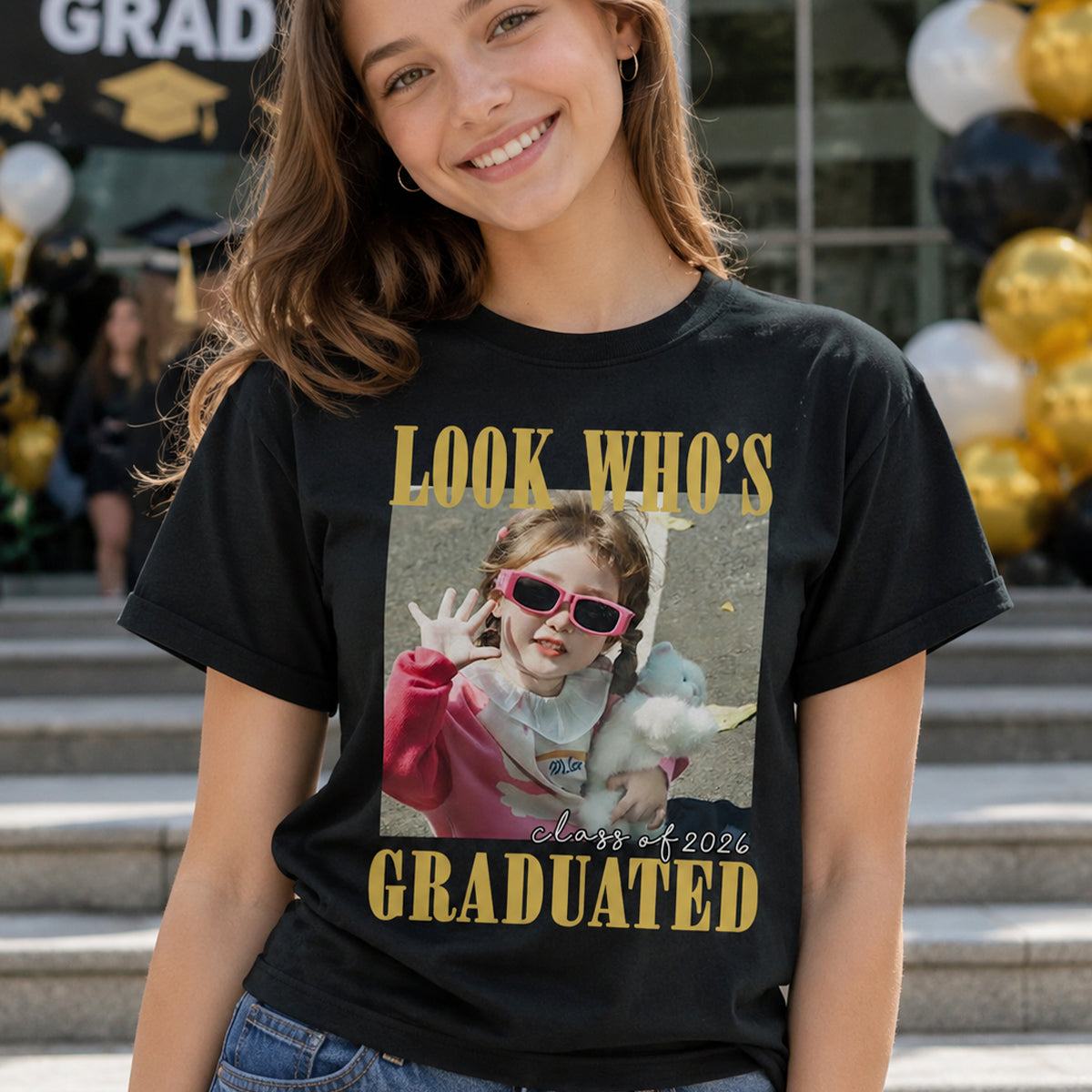 Look Who's Graduated Class Of 2026 - Personalized Shirt - Graduation Gift, Family Matching Shirt Graduation Party Celebration