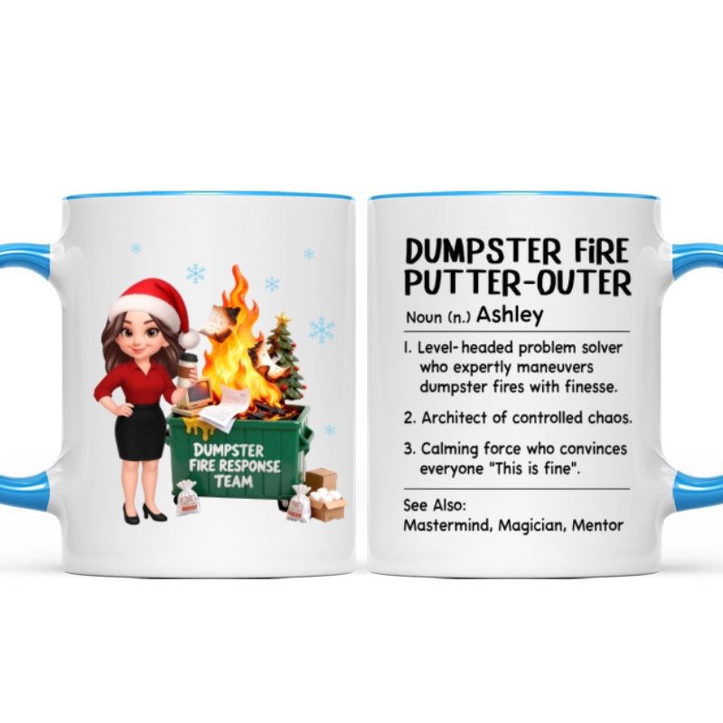 Dumpster Fire Putter-Outer Definition - Personalized Mug - Funny Gift For Coworkers, Boss, Supervisor