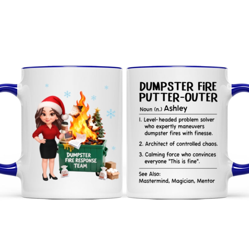 Dumpster Fire Putter-Outer Definition - Personalized Mug - Funny Gift For Coworkers, Boss, Supervisor