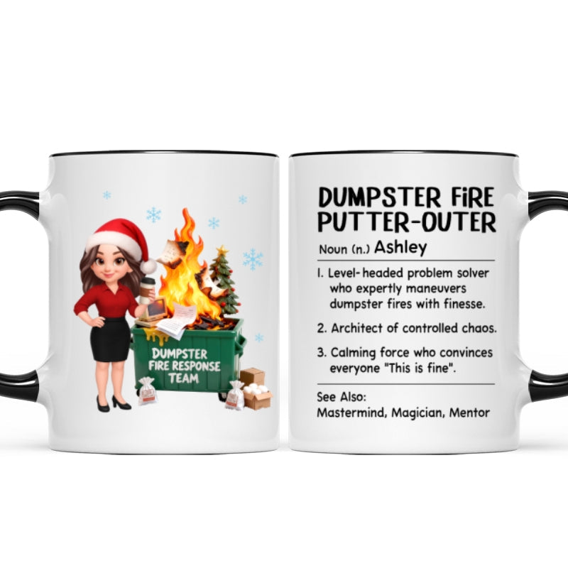 Dumpster Fire Putter-Outer Definition - Personalized Mug - Funny Gift For Coworkers, Boss, Supervisor