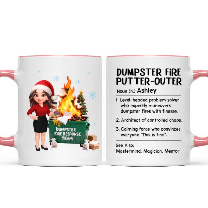 Dumpster Fire Putter-Outer Definition - Personalized Mug - Funny Gift For Coworkers, Boss, Supervisor