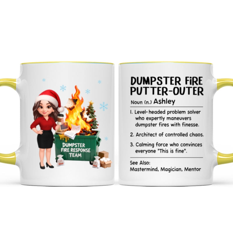 Dumpster Fire Putter-Outer Definition - Personalized Mug - Funny Gift For Coworkers, Boss, Supervisor