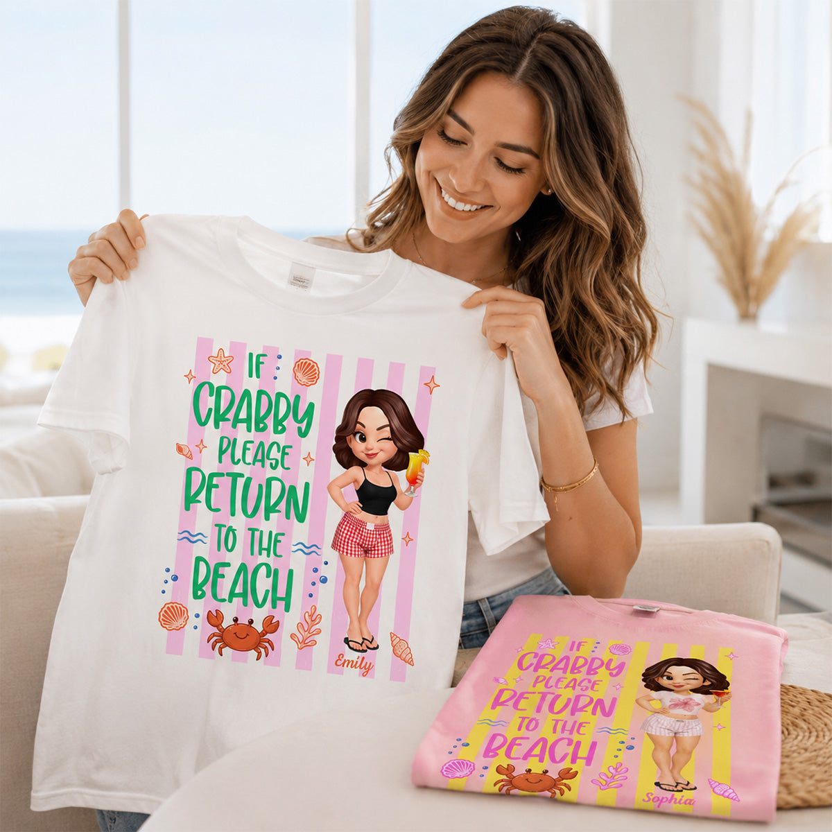 If Crabby Return To The Beach - Personalized Shirt - Summer Funny Shirt