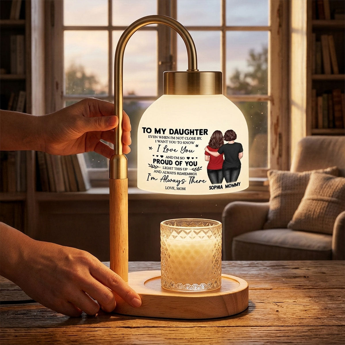 To My Daughter From Mom - Personalized Candle Warmer Lamp - Heartfelt Gift For Daughter