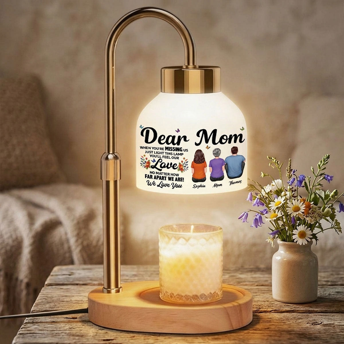 Dear Mom When You Are Missing Us - Personalized Candle Warmer Lamp - Mother's Day Gift For Mom