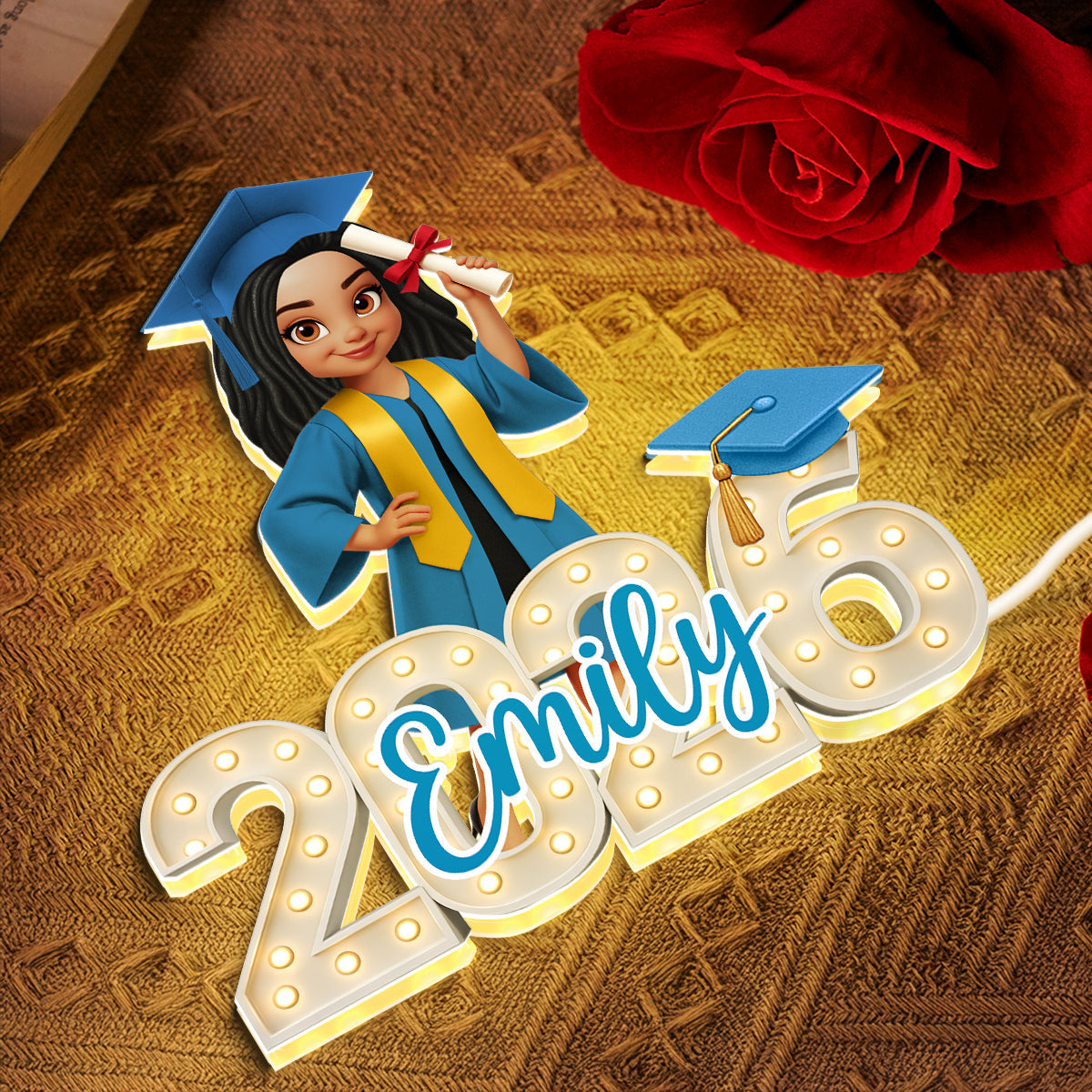 Class of 2026 Graduation Marque Pattern - Personalized Light Box - Gift for Seniors, Daughter, Son, Grandkids