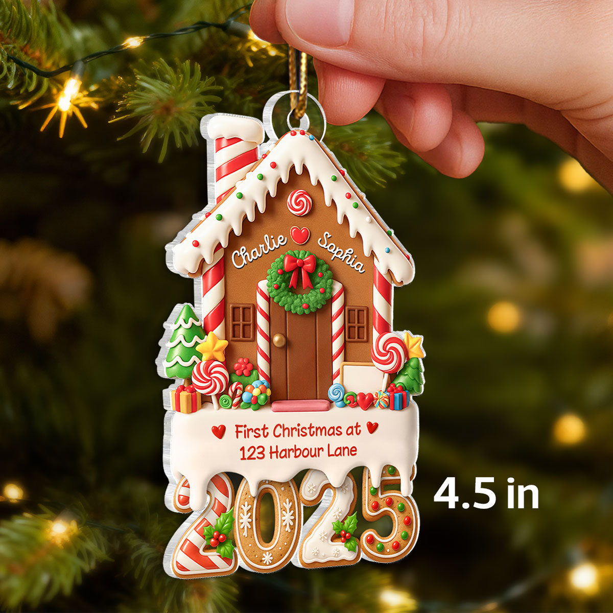 New Home 2025 - Personalized Acrylic Ornament - First Home Keepsake
