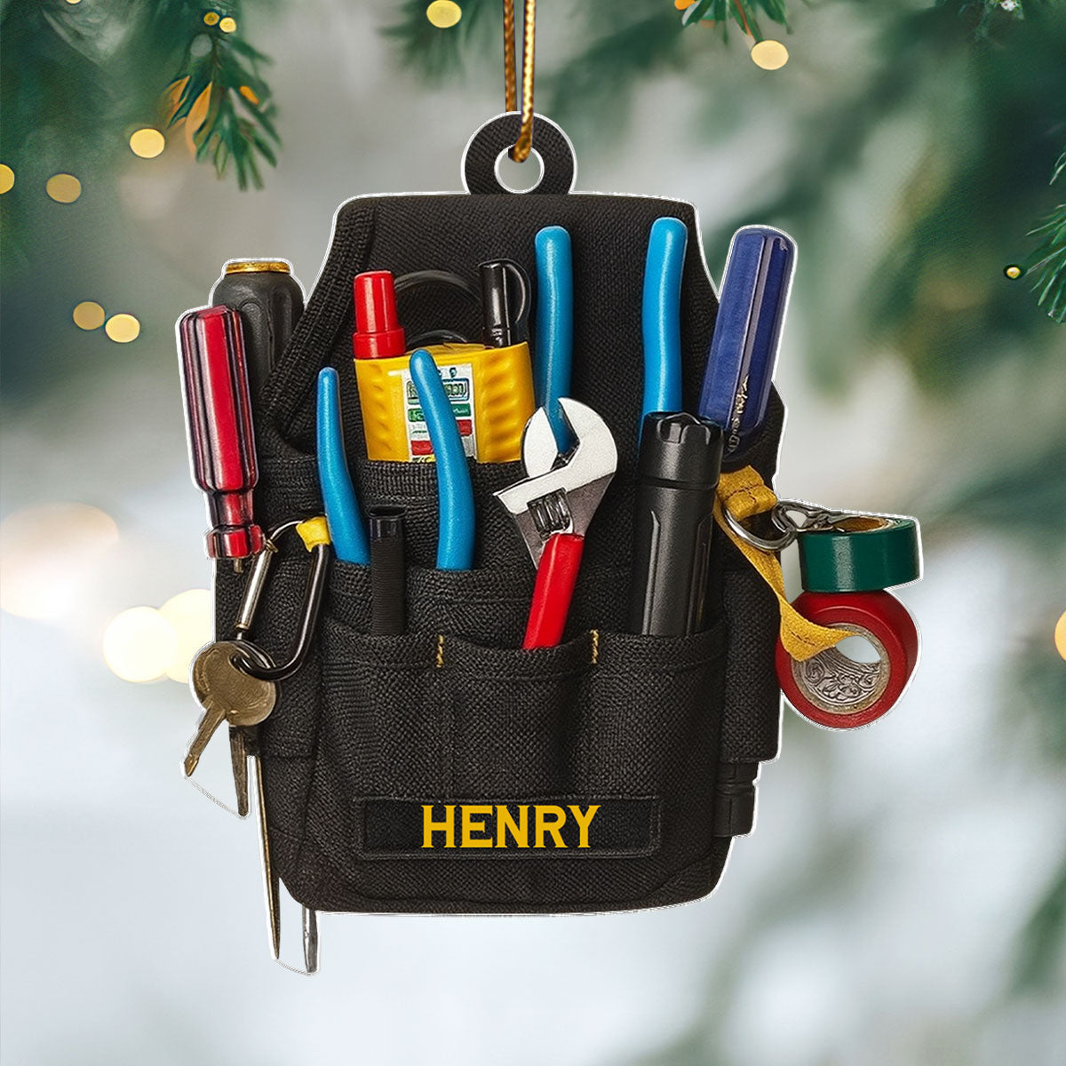 Tools of a True Craftsman – Personalized Acrylic Ornament – Perfect Gift for Skilled Electrician, Lineman