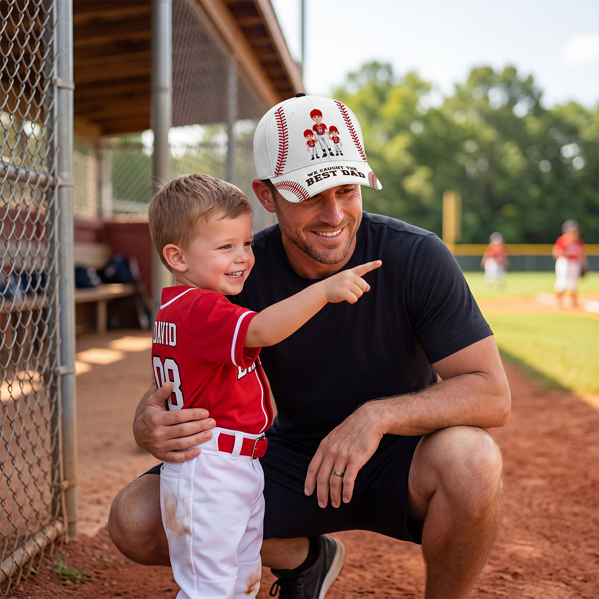 We Caught The Best Baseball Dad - Personalized Classic Cap - Father's Day Gift For Baseball Dad, Husband