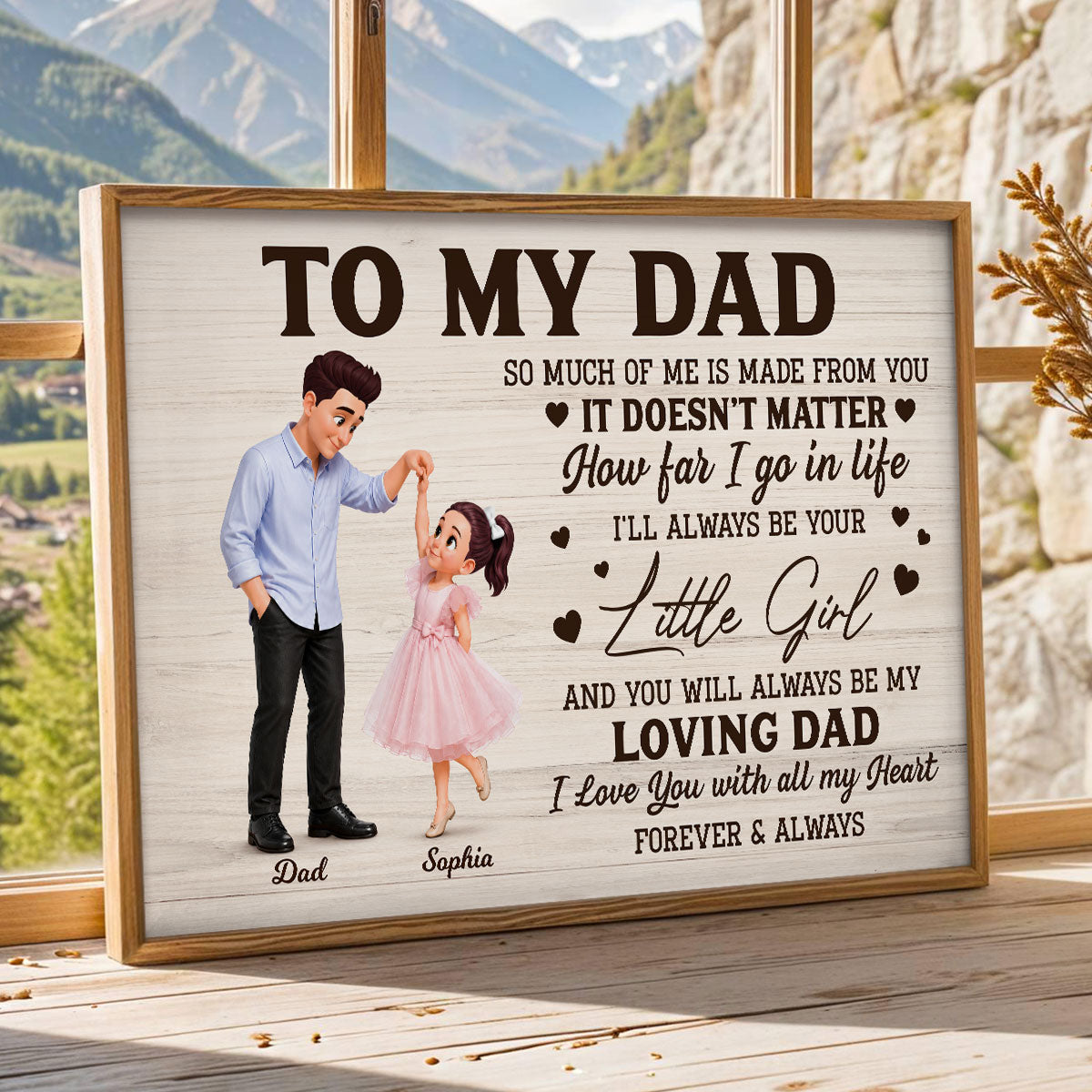 To My Dad I'll Always Be Your Little Girl Father Daughter Dance - Personalized Poster - Father's Day Gift For Dad, Husband