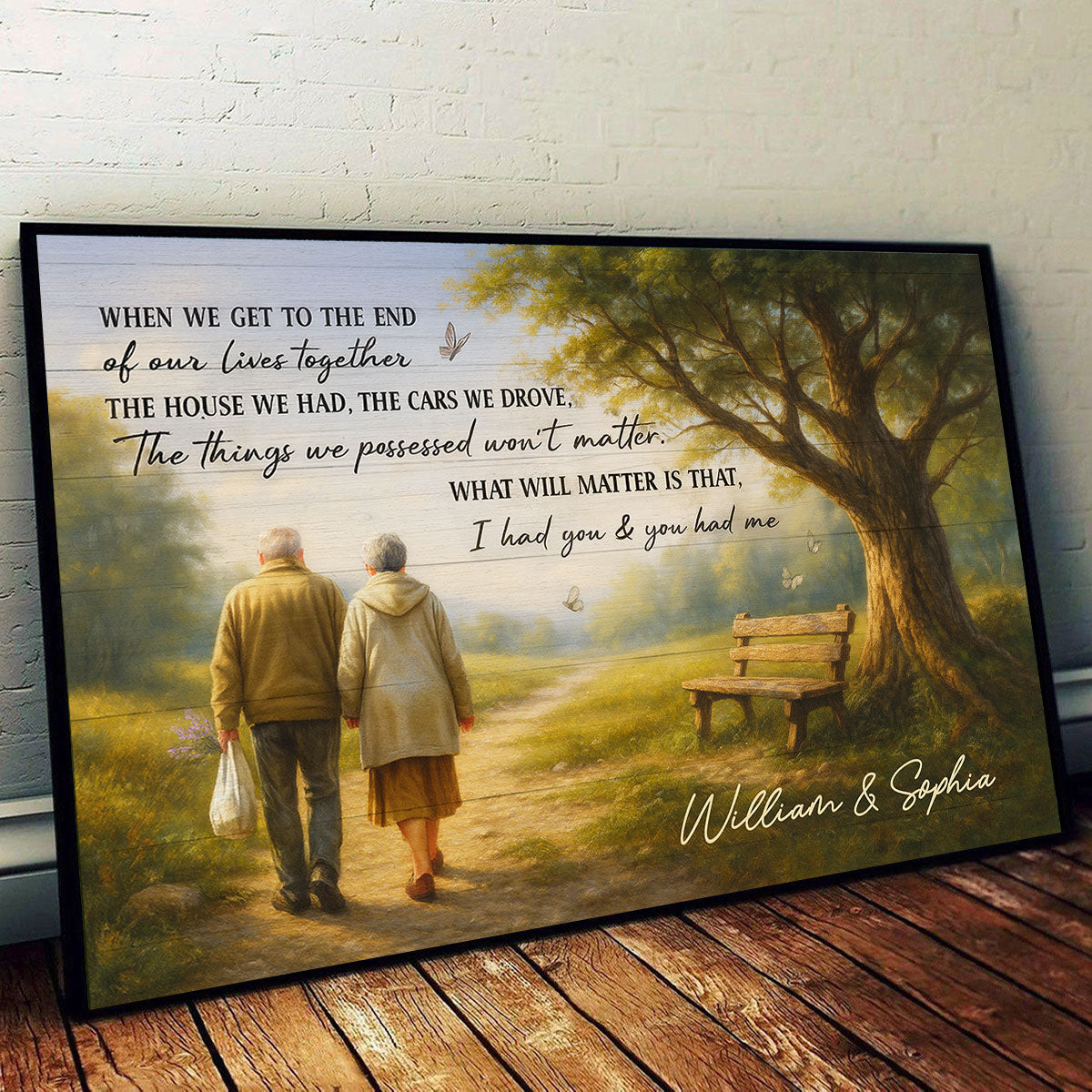 When We Get to the End of Our Lives Together Peaceful Landscape - Personalized Poster - Sentimental Gift for him, Gift for her