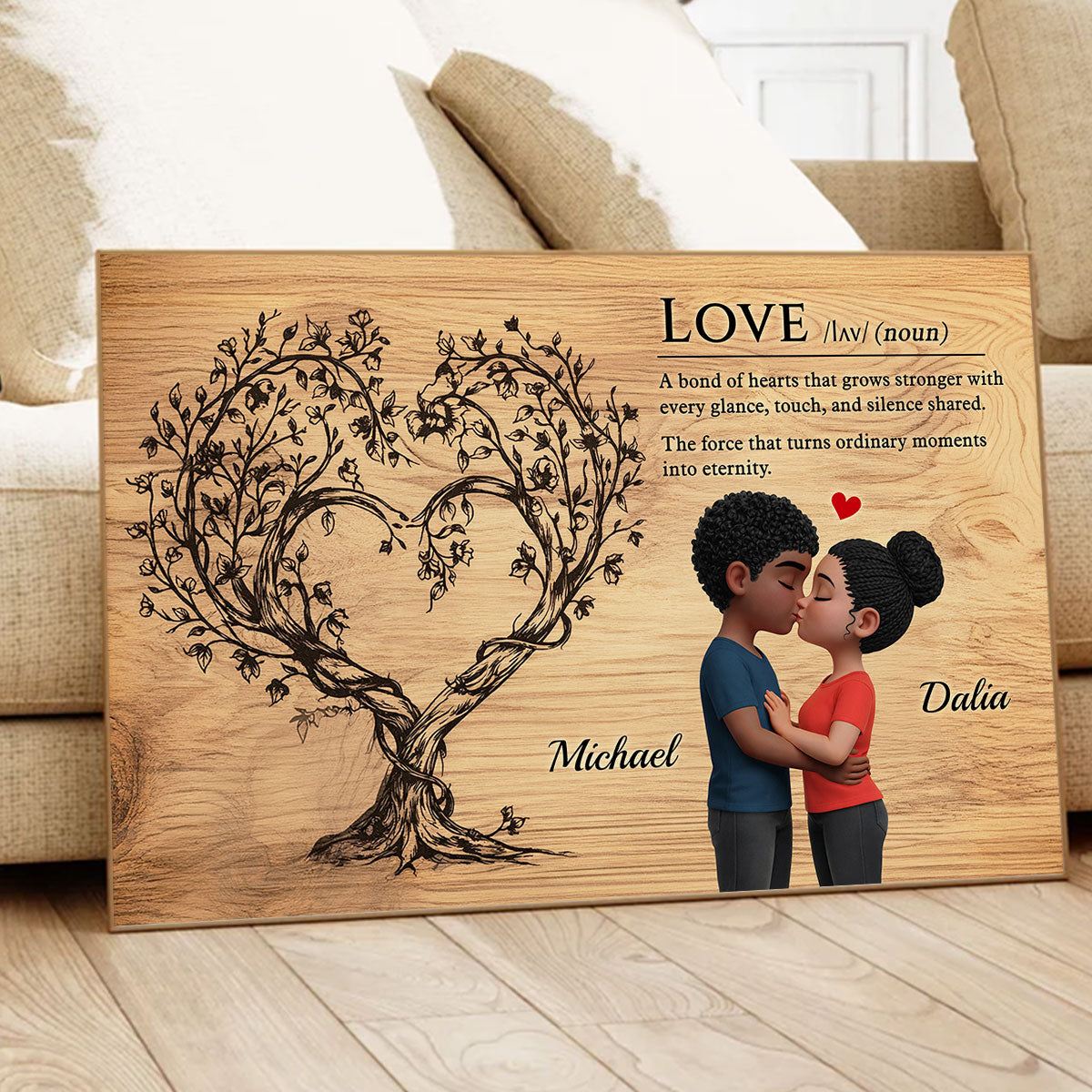 Love Definition Wall Decor - Personalized Poster - Anniversary, Valentine's Day Gift, Gift For Him, Gift For Her