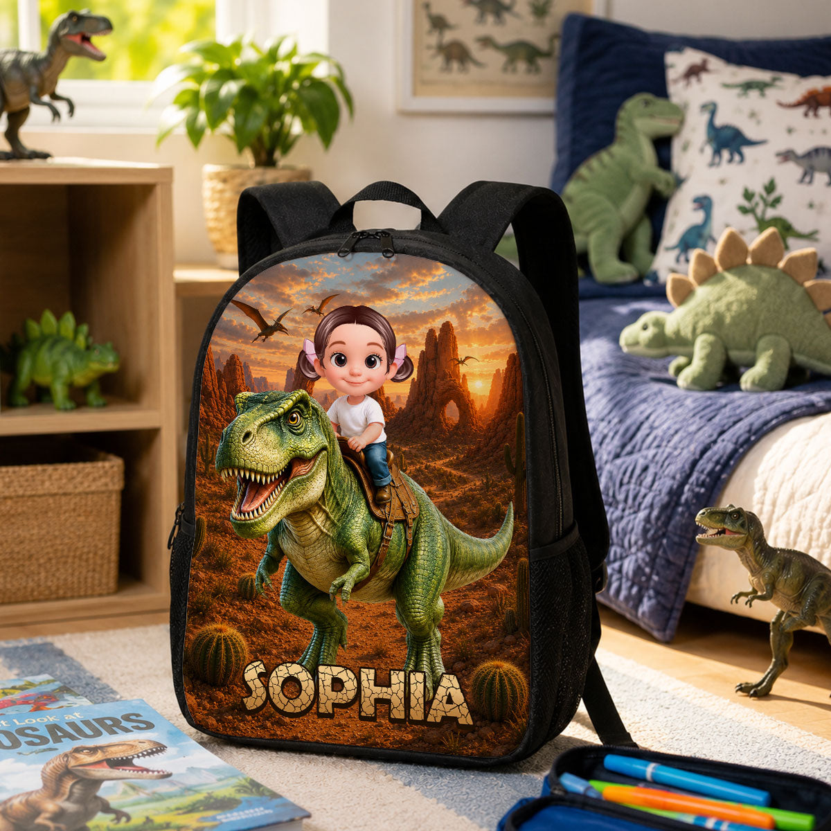 Trending Dinosaur Adventure for Boys Girls - Personalized Backpack - Back to School Backpack for Kids