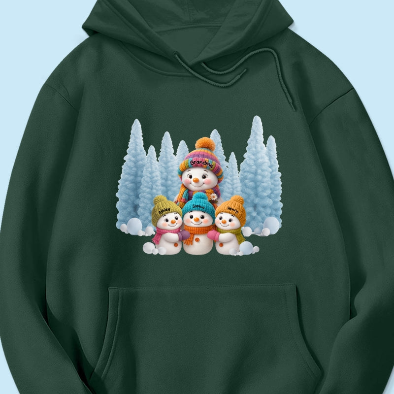Christmas Blue Vibe Snowman Grandma - Personalized Sweatshirt - Christmas Gift for Grandma
