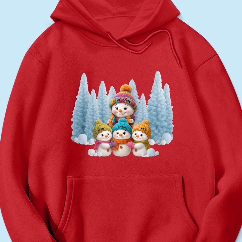 Christmas Blue Vibe Snowman Grandma - Personalized Sweatshirt - Christmas Gift for Grandma