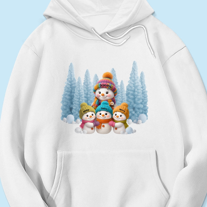 Christmas Blue Vibe Snowman Grandma - Personalized Sweatshirt - Christmas Gift for Grandma