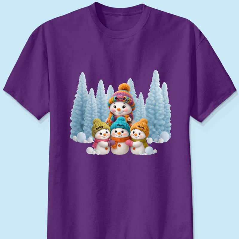 Christmas Blue Vibe Snowman Grandma - Personalized Sweatshirt - Christmas Gift for Grandma