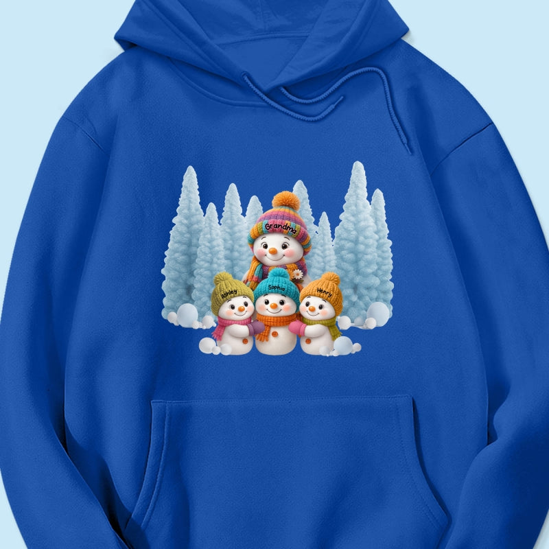 Christmas Blue Vibe Snowman Grandma - Personalized Sweatshirt - Christmas Gift for Grandma