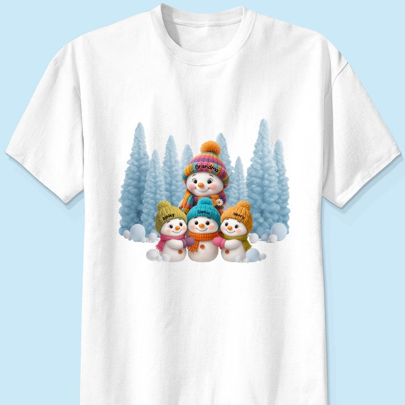 Christmas Blue Vibe Snowman Grandma - Personalized Sweatshirt - Christmas Gift for Grandma