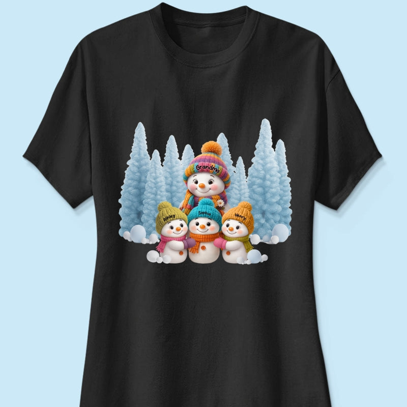 Christmas Blue Vibe Snowman Grandma - Personalized Sweatshirt - Christmas Gift for Grandma