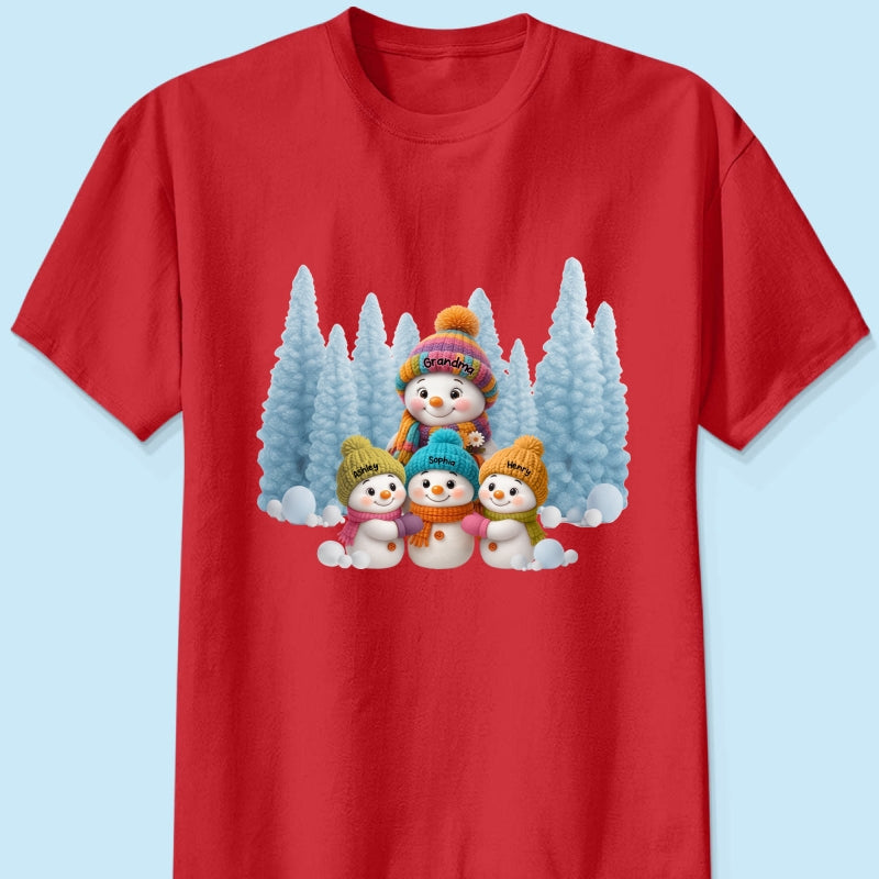 Christmas Blue Vibe Snowman Grandma - Personalized Sweatshirt - Christmas Gift for Grandma