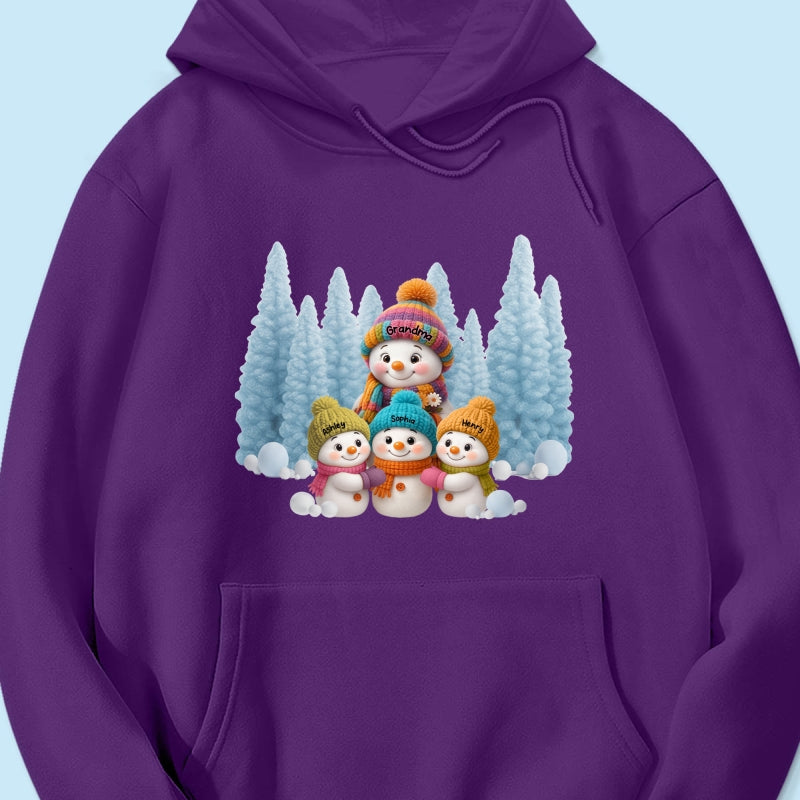 Christmas Blue Vibe Snowman Grandma - Personalized Sweatshirt - Christmas Gift for Grandma