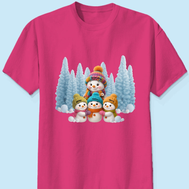 Christmas Blue Vibe Snowman Grandma - Personalized Sweatshirt - Christmas Gift for Grandma