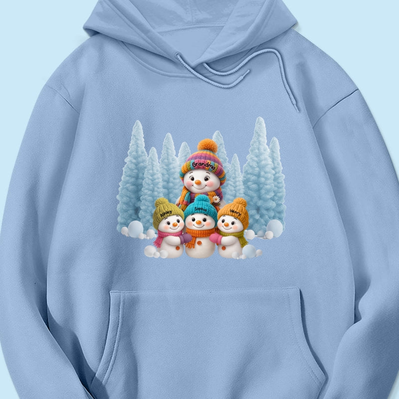 Christmas Blue Vibe Snowman Grandma - Personalized Sweatshirt - Christmas Gift for Grandma