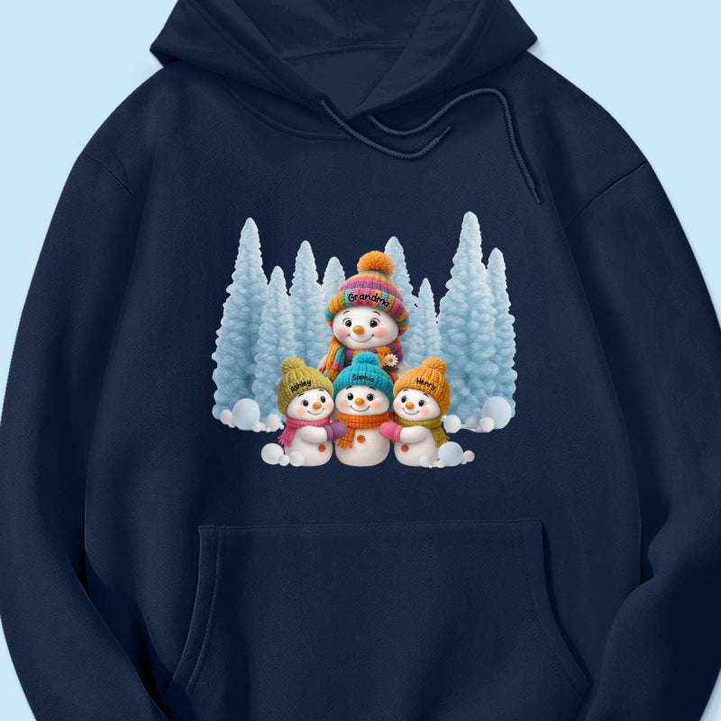 Christmas Blue Vibe Snowman Grandma - Personalized Sweatshirt - Christmas Gift for Grandma