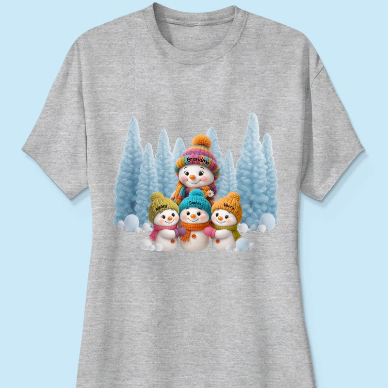 Christmas Blue Vibe Snowman Grandma - Personalized Sweatshirt - Christmas Gift for Grandma