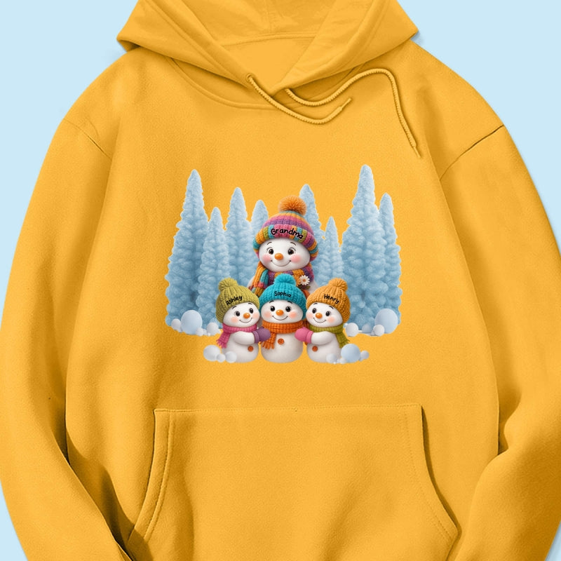 Christmas Blue Vibe Snowman Grandma - Personalized Sweatshirt - Christmas Gift for Grandma