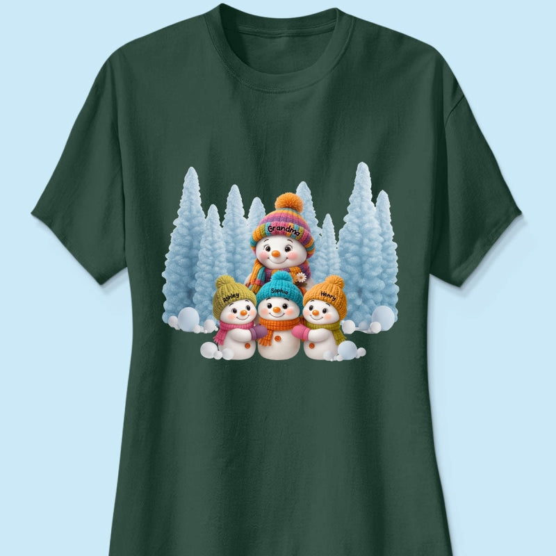Christmas Blue Vibe Snowman Grandma - Personalized Sweatshirt - Christmas Gift for Grandma