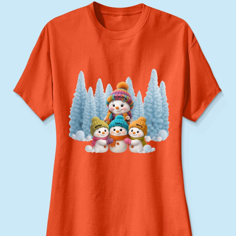 Christmas Blue Vibe Snowman Grandma - Personalized Sweatshirt - Christmas Gift for Grandma