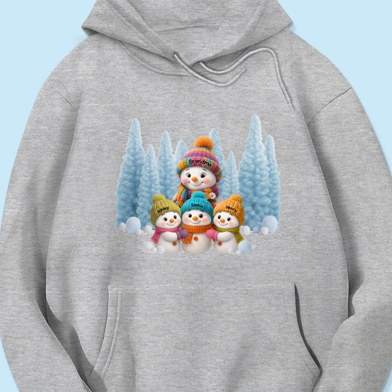 Christmas Blue Vibe Snowman Grandma - Personalized Sweatshirt - Christmas Gift for Grandma