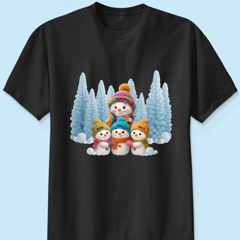 Christmas Blue Vibe Snowman Grandma - Personalized Sweatshirt - Christmas Gift for Grandma