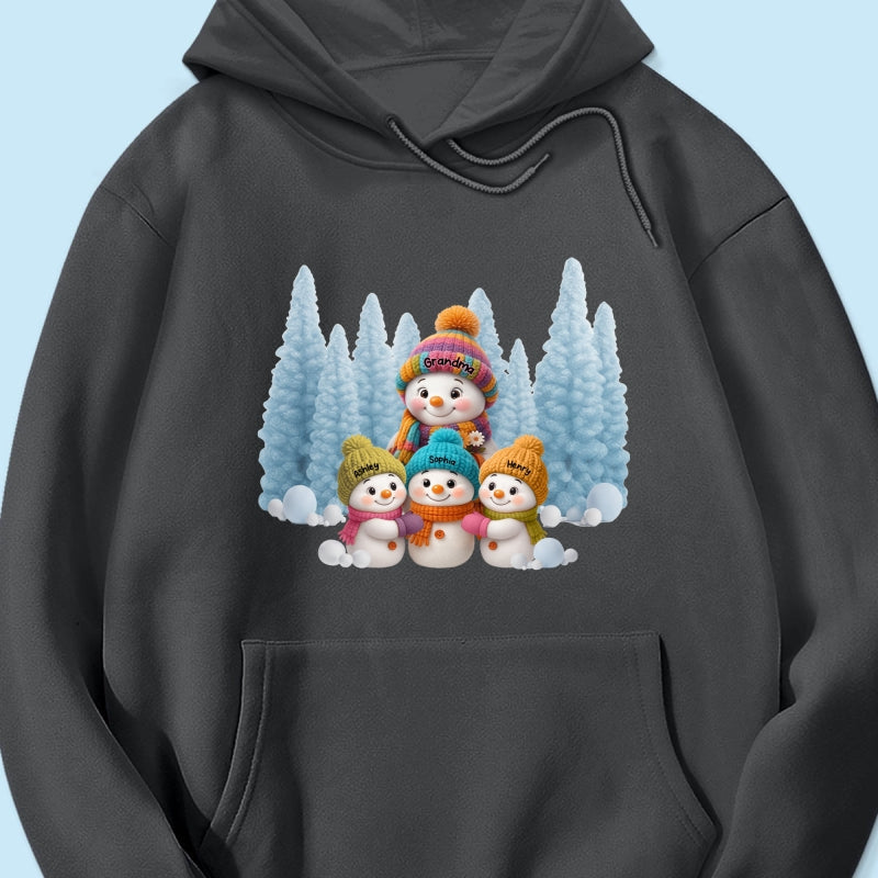 Christmas Blue Vibe Snowman Grandma - Personalized Sweatshirt - Christmas Gift for Grandma