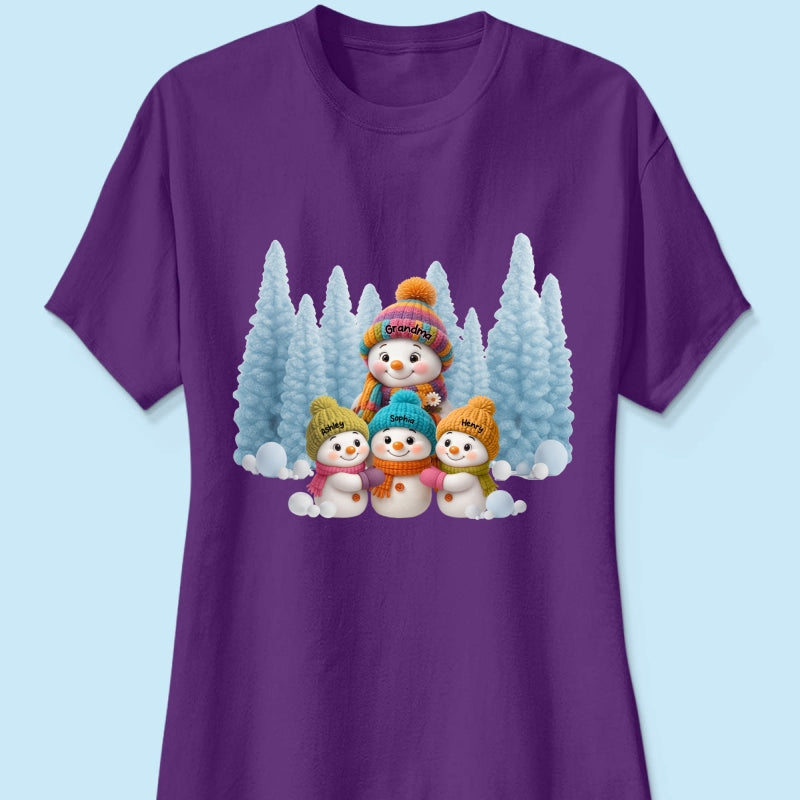 Christmas Blue Vibe Snowman Grandma - Personalized Sweatshirt - Christmas Gift for Grandma