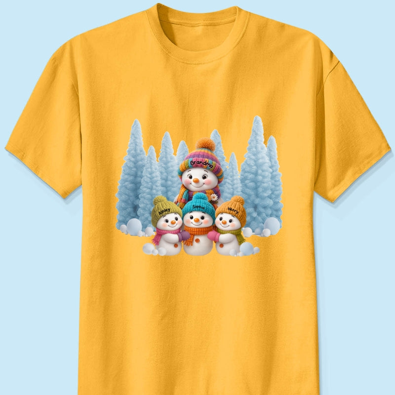 Christmas Blue Vibe Snowman Grandma - Personalized Sweatshirt - Christmas Gift for Grandma