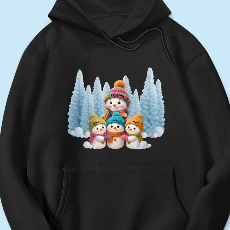 Christmas Blue Vibe Snowman Grandma - Personalized Sweatshirt - Christmas Gift for Grandma